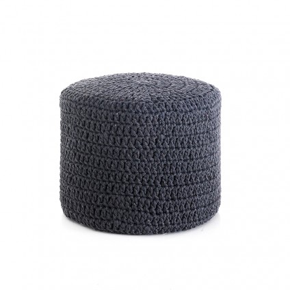 Upholstered Pouf "Choose Dark Grey"